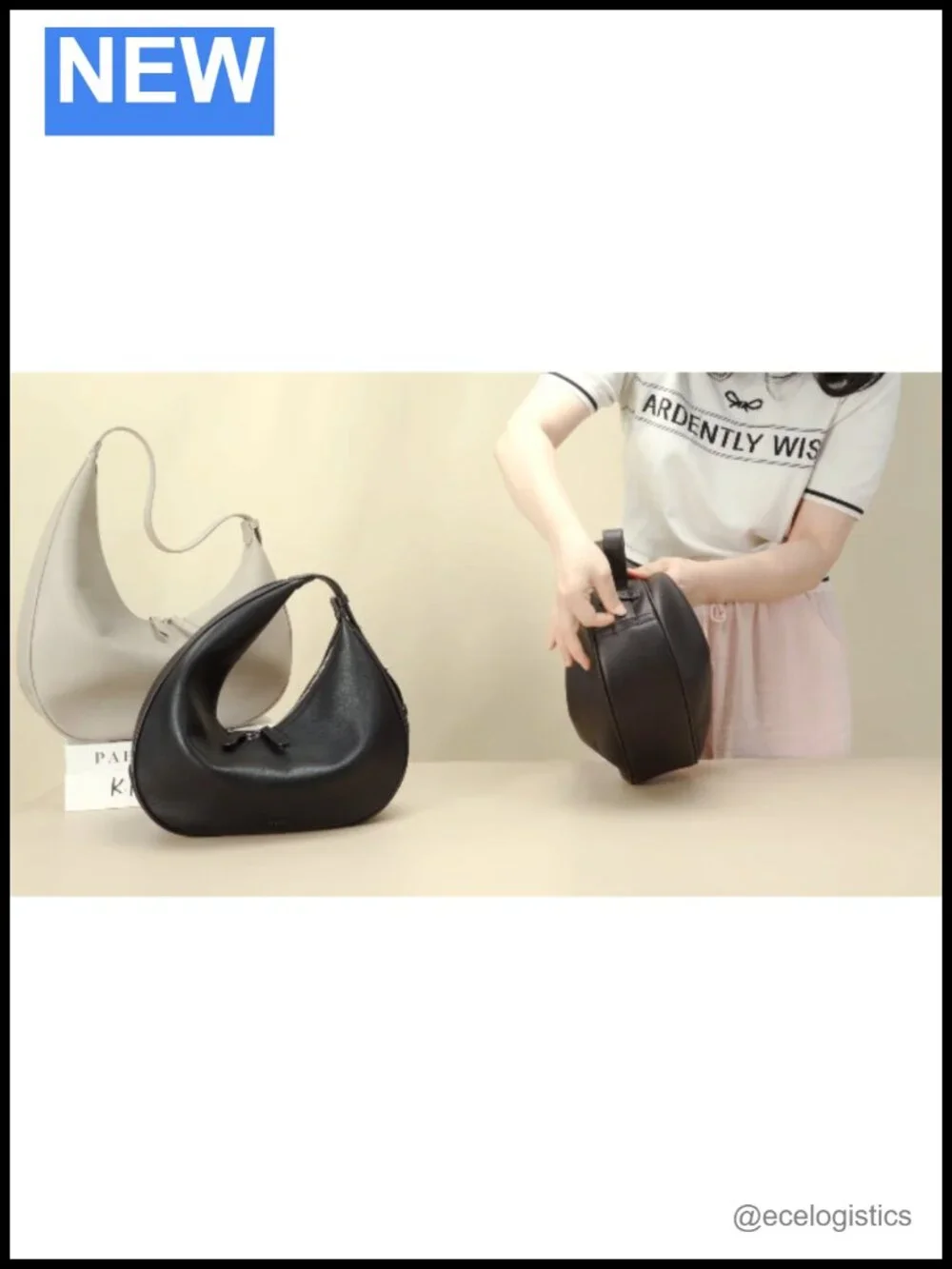 Genuine Leather Slouchy Hobo Bag Women's Crescent Crossbody Purse Shoulder Bag